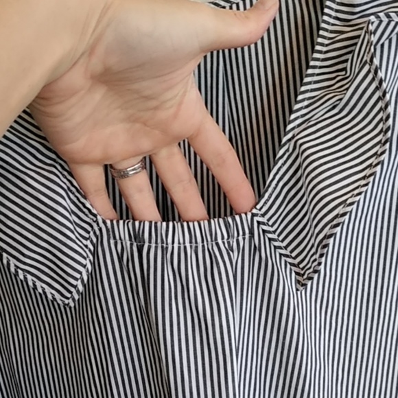 J. Crew striped ruffle sleeveless top shirt size 6 - Picture 5 of 8